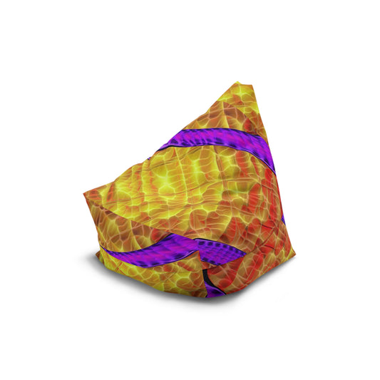 Yellow and Purple Engaged shons Bean Bag Chair Cover