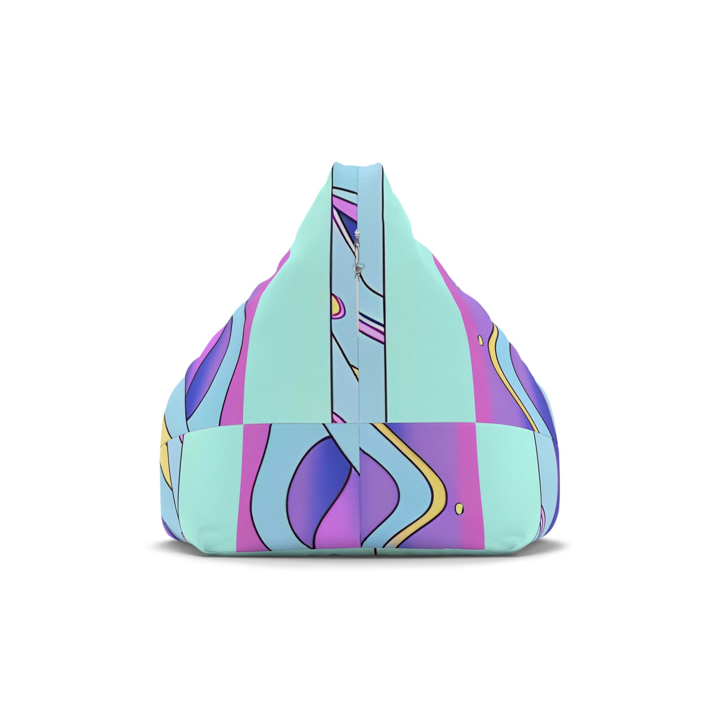 Blue Pastel Wave shons Bean Bag Chair Cover