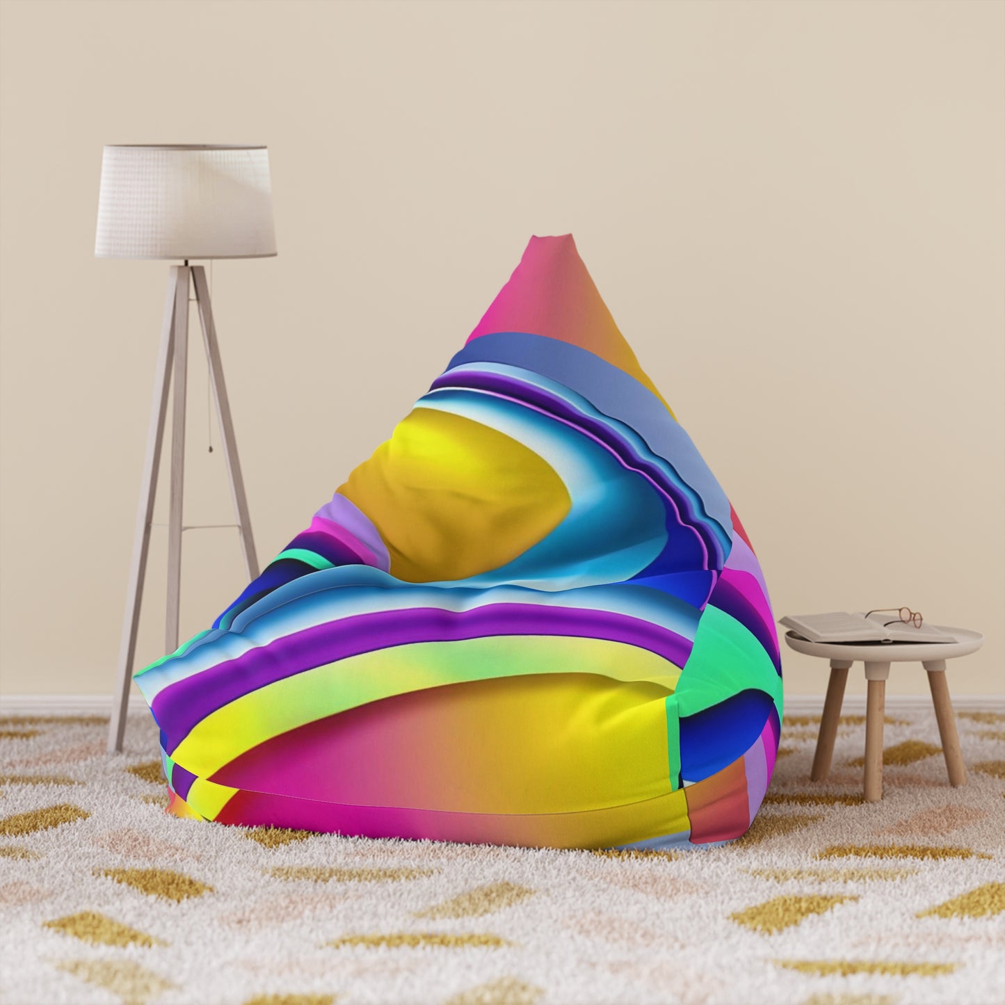 Rainbow Vortex shons Bean Bag Chair Cover