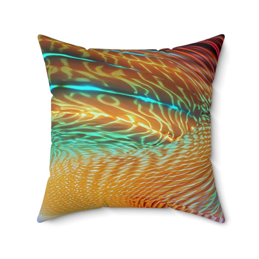 red coral shons Spun Polyester Square Pillow