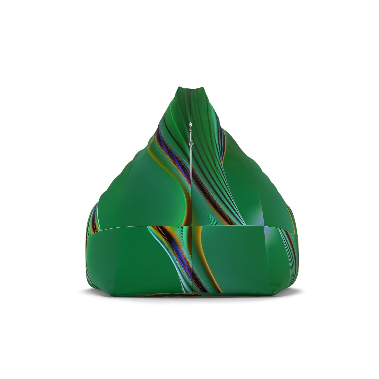Green flow lines shons Bean Bag Chair Cover