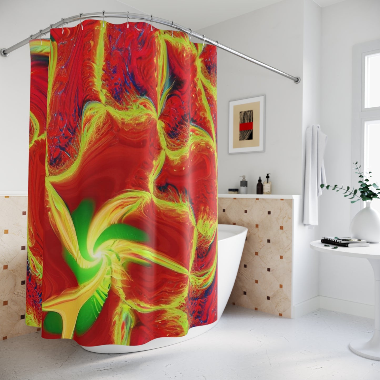 shons Polyester Shower Curtain