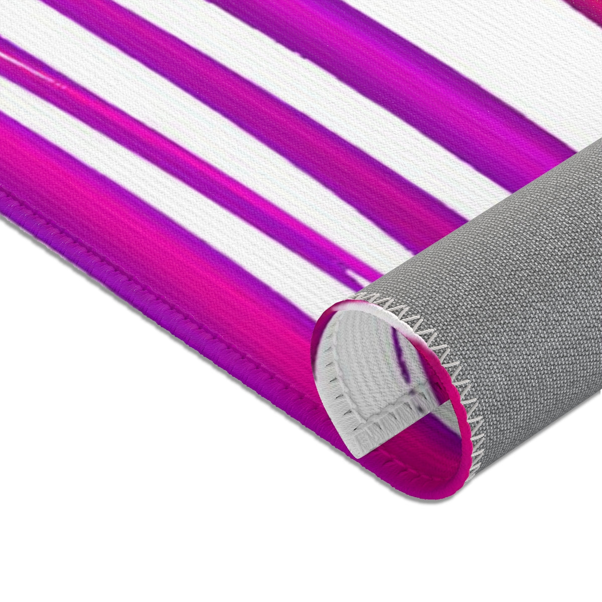 Purple swipe Right Line Rug shons lightpainting