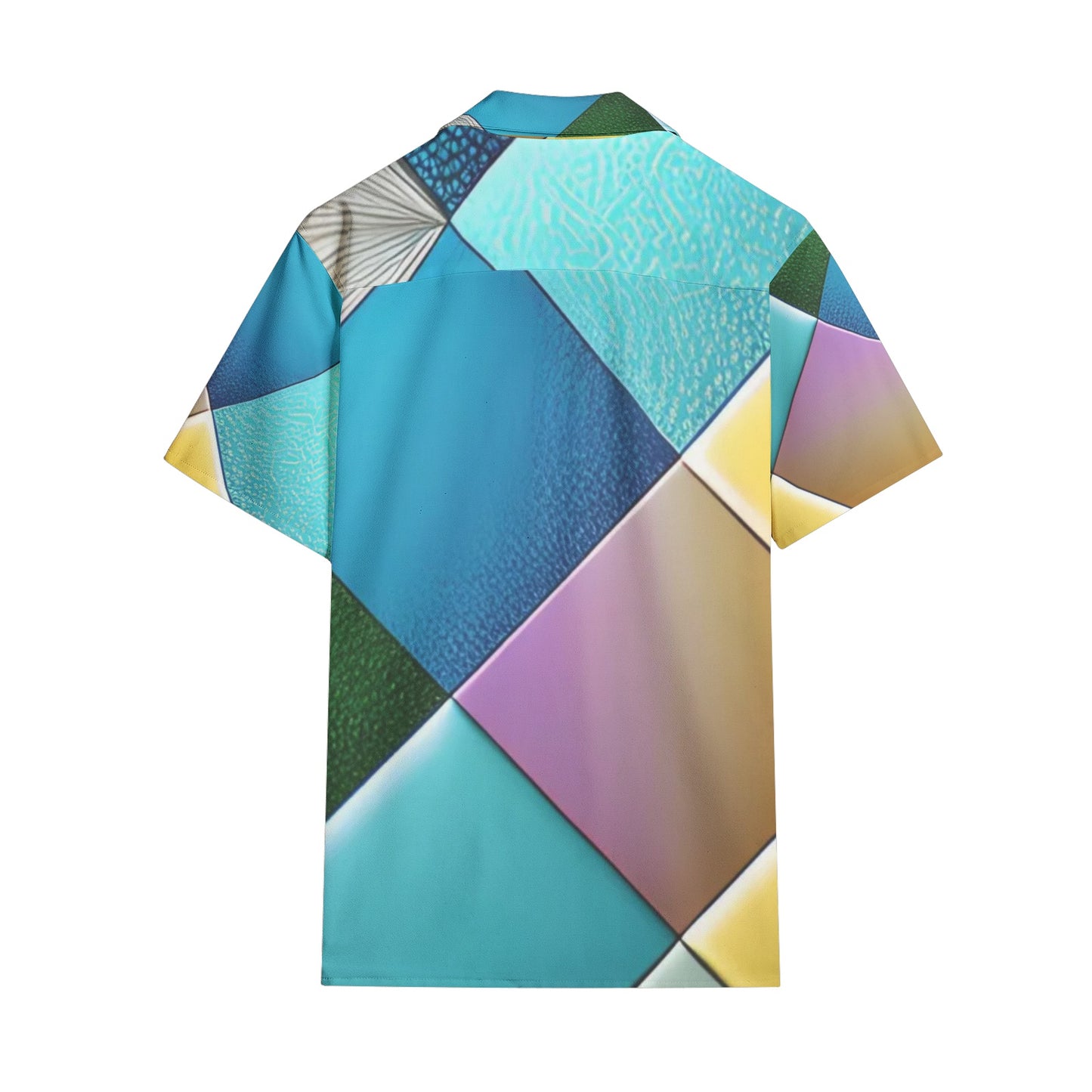 Men's All-over print Short Sleeve Shirts shons fabric