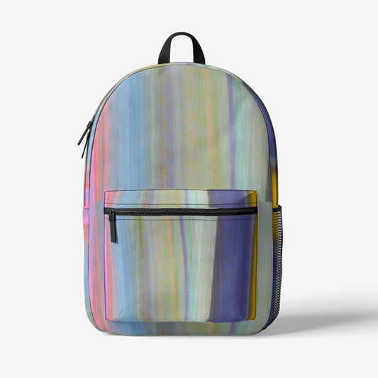Retro Colorful Print Pastel Pink Blue Trendy Backpack sdk lpd - seandiamondart