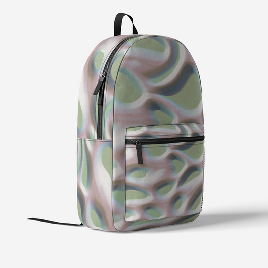 shons white web Retro Colorful Print Trendy Backpack