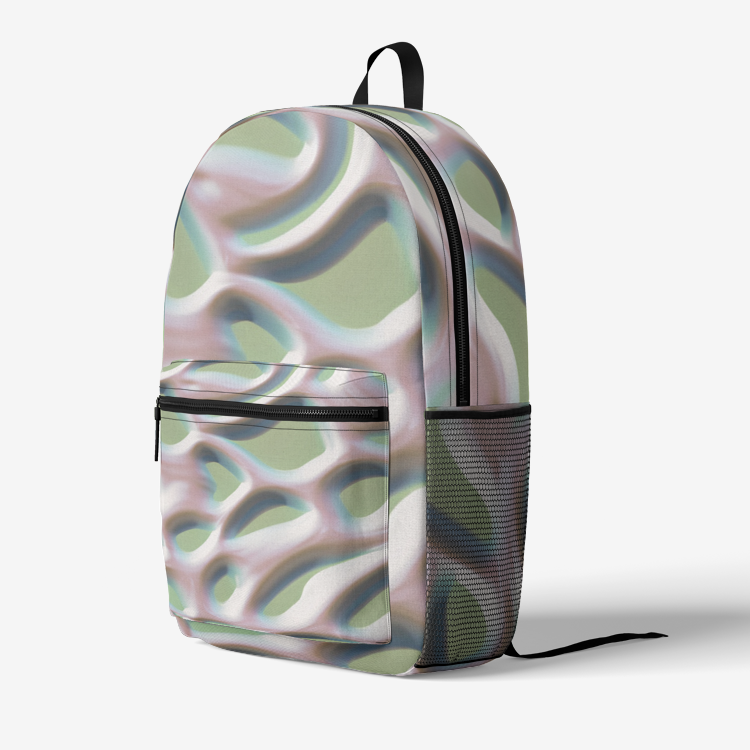 shons white web Retro Colorful Print Trendy Backpack