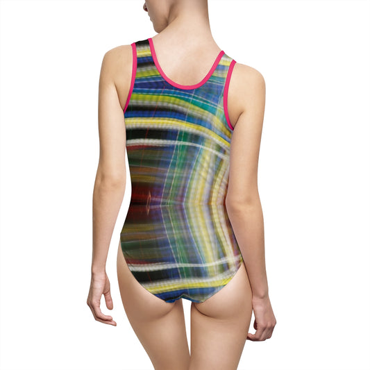Women's Classic One-Piece Swimsuit shons lightpainting