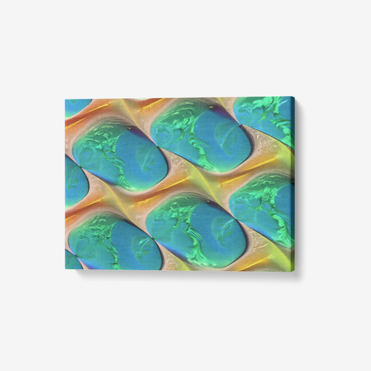 shons blue marble earth nails Piece Canvas Wall Art for Living Room - Framed Ready to Hang 24"x18"