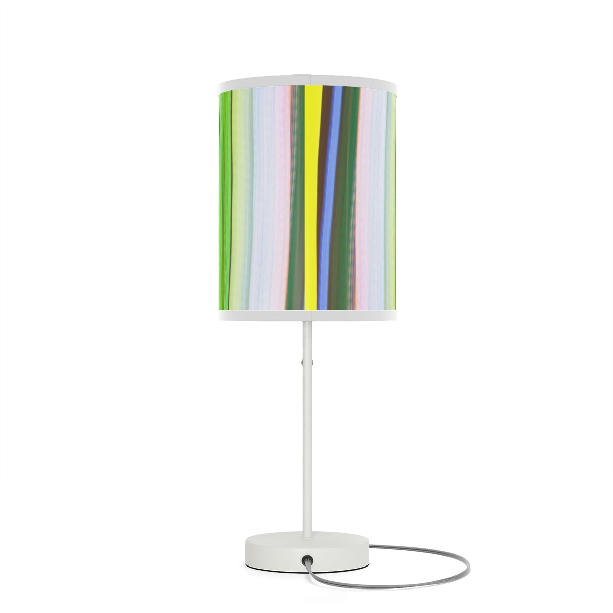 shons lightpainting designs pastel stripe green blue yellow Lamp on a Stand, US|CA plug