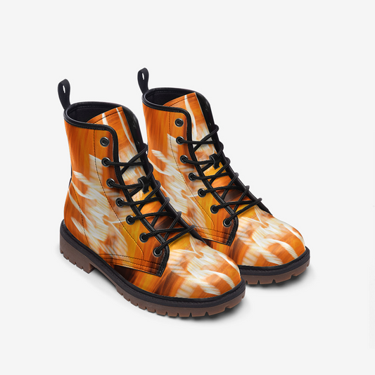 Casual Leather Lightweight boots Bright Orange Satement sdk lightpainting designs seandiamondart mol
