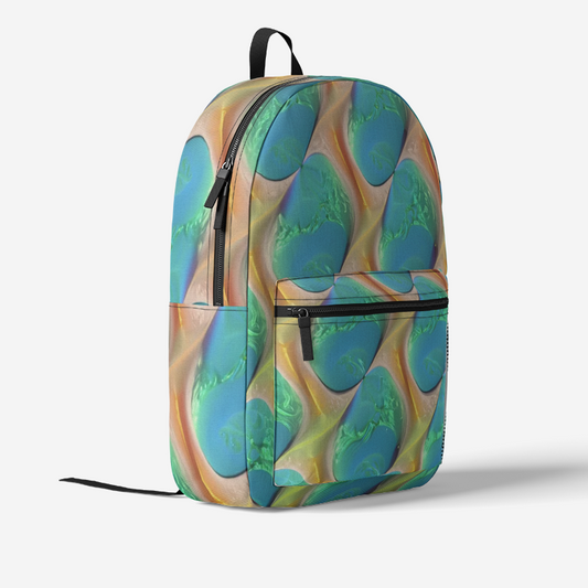 shons blue pill Retro Colorful Print Trendy Backpack