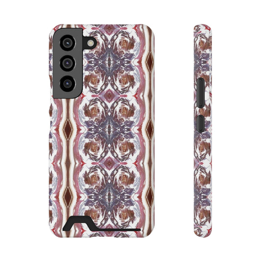 Phone Case With Card Holder pinkfloral shons lightpainting