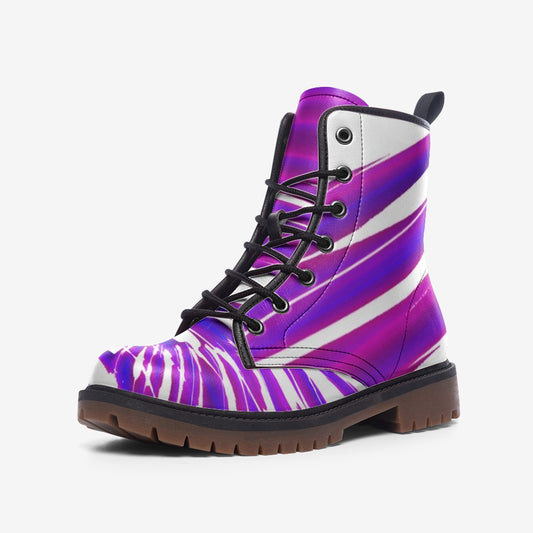 Casual Leather Lightweight boots Bright Purple Statement Lightpainting designs seandiamondart sdk