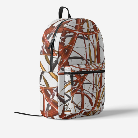 Retro Colorful Print Trendy Backpack - seandiamondart