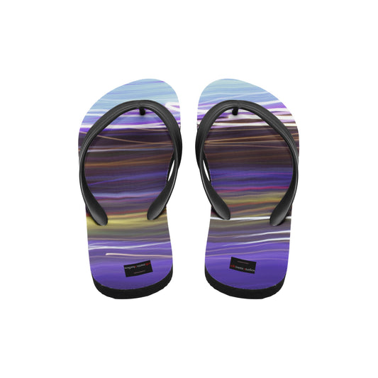 Unisex Flip Flops sdk lightpainting designs seandiamondart purplerise - seandiamondart