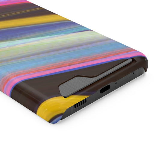 stripestained orig shons lightpainting Phone Case With Card Holder