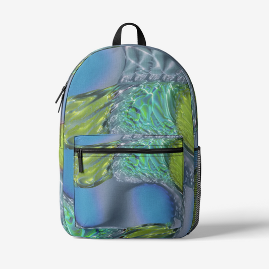 shons blue water Retro Colorful Print Trendy Backpack