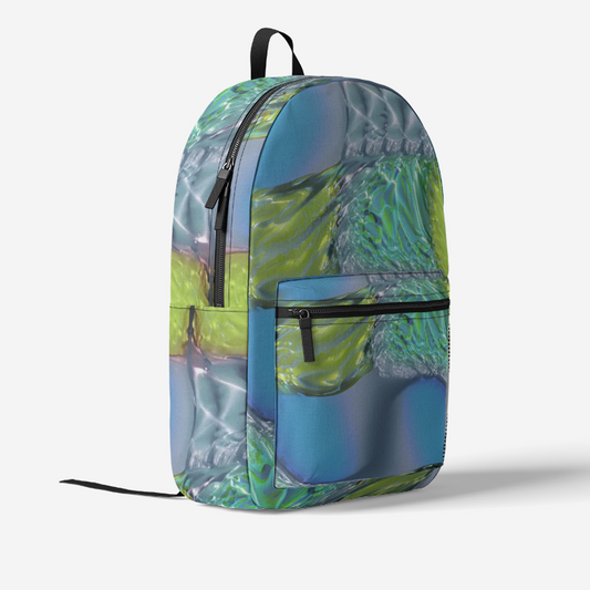 shons blue water Retro Colorful Print Trendy Backpack