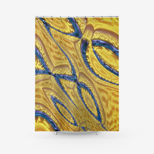 shons twenty yellow Textured Fabric Shower Curtain Printed Bathroom Curtains