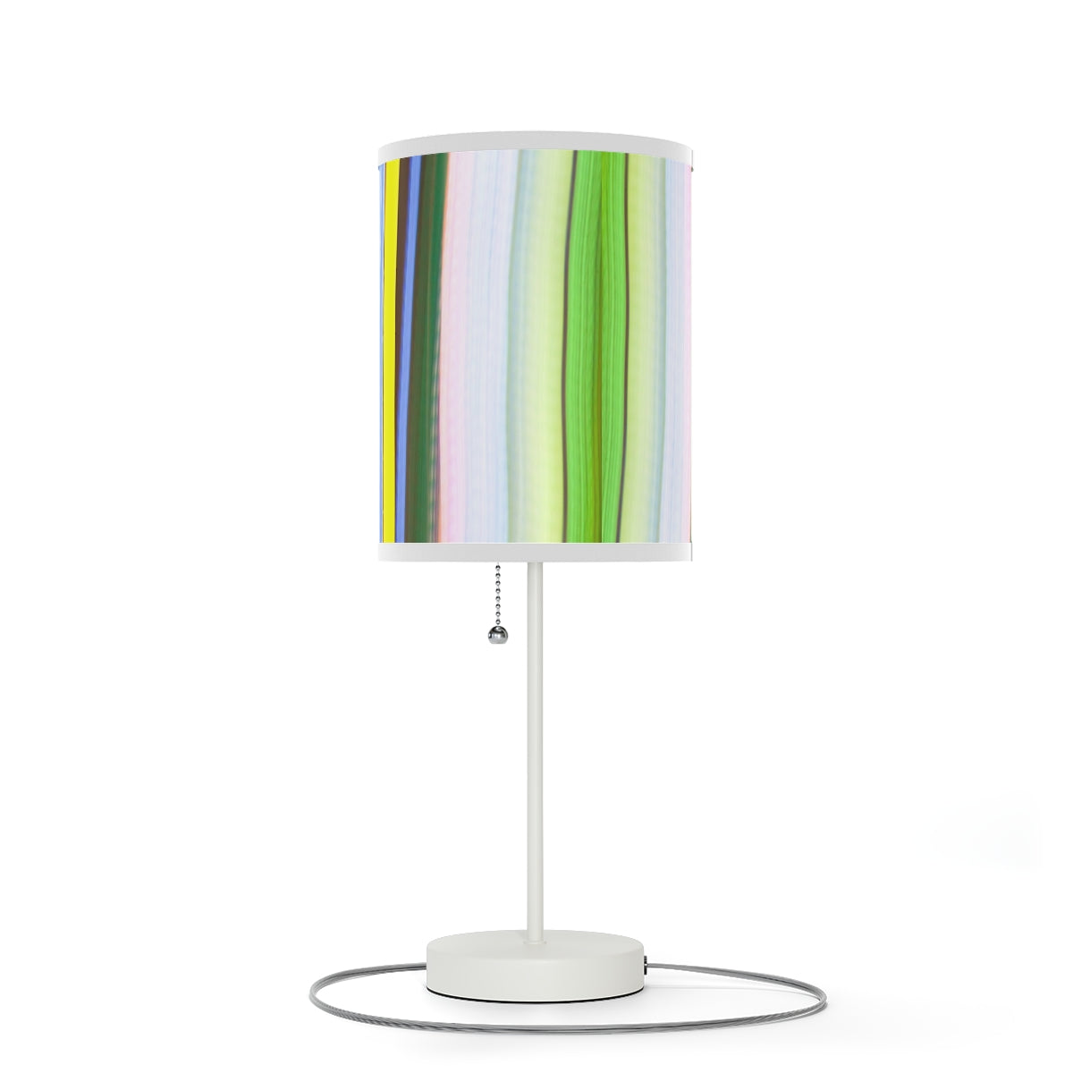 shons lightpainting designs pastel stripe green blue yellow Lamp on a Stand, US|CA plug