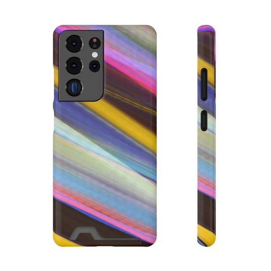 stripestained orig shons lightpainting Phone Case With Card Holder