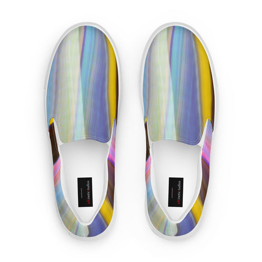 Men’s slip-on canvas shoes lightpainting designs by seandiamondart - seandiamondart