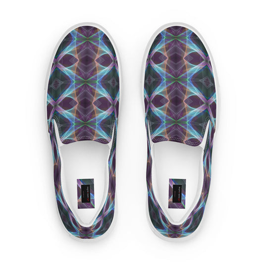 Women’s slip-on canvas shoes lightpainting designs senadiamondart